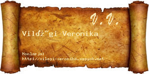 Világi Veronika névjegykártya